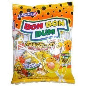 Bon Bon Bum Lollipops Passion Fruit 24stuks