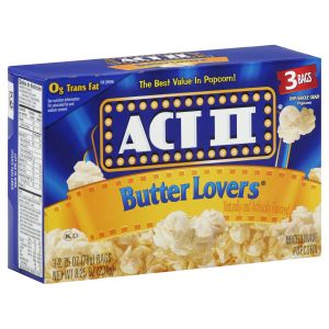 ACT II Popcorn Butter Lovers - 3 stuks