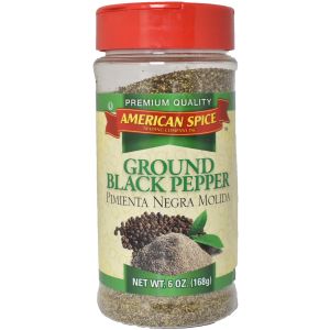 American Spice Ground Black Pepper pimiento negra molida 6oz (168g)