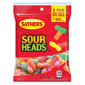 Sathers Sour Heads 3oz (85g)