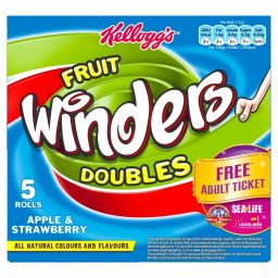 Kellogg's Fruit Winders Doubles Apple & Strawberry 5 x 17g