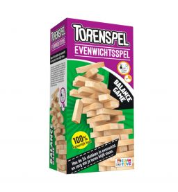 Torenspel - Evenwichtsspel - Blokken stapelen - 54 blokken - educatief