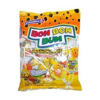 Bon Bon Bum Lollipops Passion Fruit 24stuks