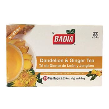 Badia Dandelion & Ginger Tea 0.035oz (1g) - 25stuks