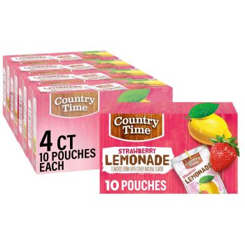 Country Time Strawberry Lemonade 10 x 177ML Pouches