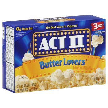 ACT II Popcorn Butter Lovers 3 stuks