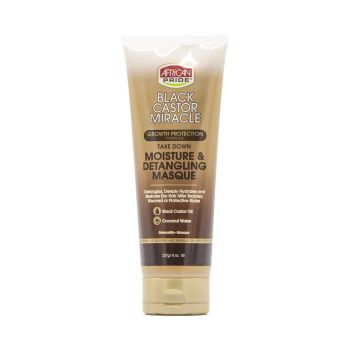 African Pride Black Castor Miracle Moisture & Detangling Masque 8oz (227g)