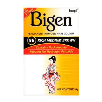 Bigen Permanent Powder Hair Color #56 Rich Medium Brown 6g