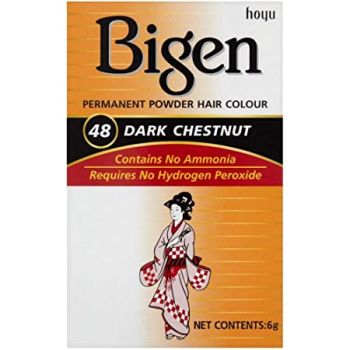 Bigen Permanent Powder Hair Color #48 Dark Chestnut 6g