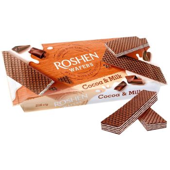 Roshen Wafers Cacao & Milk 216g