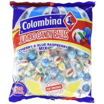 Colombina Jumbo Balls Cherry & Blue Raspberry 120 stuks - 38.1oz (1.08kg)