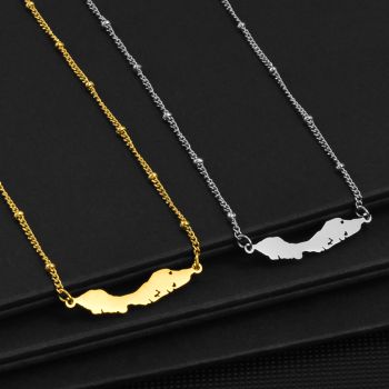 Jewelry Ball Chain Necklace Curacao Silver Color 45cm+5cm