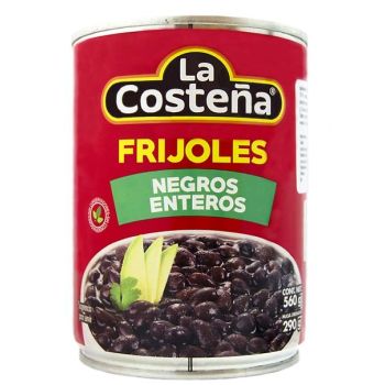 LA COSTEÑA FRIJOLES NEGROS ENTEROS 19.75oz (560g)