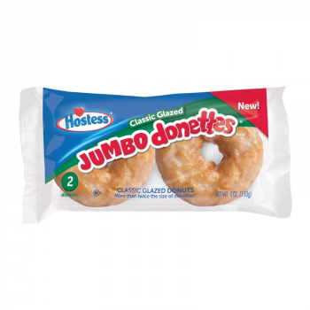 Hostess Glazed Jumbo Donettes 4oz 113g 2-Pack 