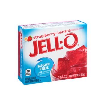 Jello Gelatin Sugar Free Strawberry & Banana Powder 0.3oz (8.5g)