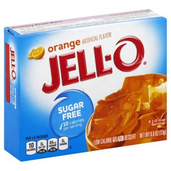 Jello Gelatin Sugar Free Orange Powder 0.3oz (8.5g)