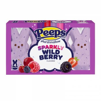 Peeps Easter Sparkly Wild Berry Marshmallow Bunnies 4pack 1.5oz 42g