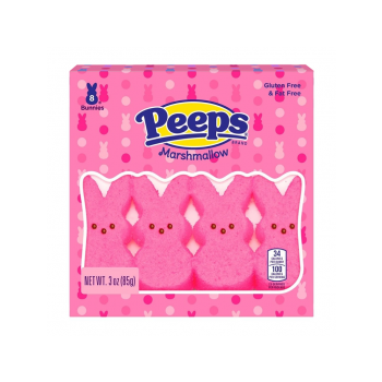 Peeps Easter Pink Marshmallow Bunnies 8pack 3oz 85g