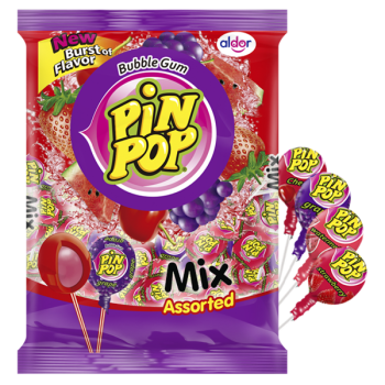 Pin Pop Lolly's Mix Assorted 408gr 48stuks
