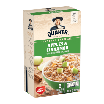 Quaker Instant Oatmeal Apples & Cinnamon 12.1oz (344g)