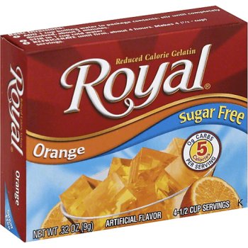 Royal Gelatin Orange Sugar Free 0.32oz (9g)