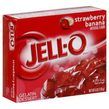 Jello Gelatin Strawberry - Banaan Powder 3oz (85g)